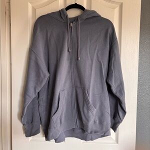 Hollister Gray Zip-Up Hoodie